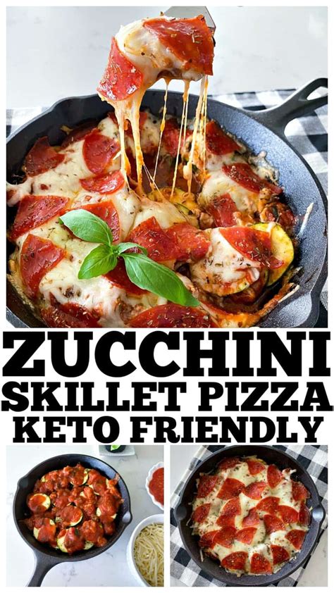 Zucchini Pizza Skillet Keto Pizza Picky Palate Low Carb