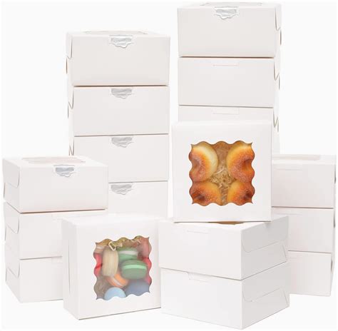 Amazon ONE MORE 6 White Bakery Boxes With Pvc Window For Pie And