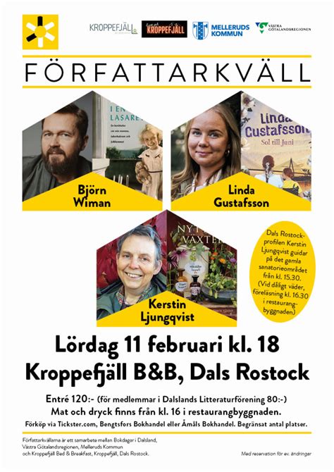 Årets Andra Författarkväll Kerstin Ljungqvist Linda Gustafsson Och