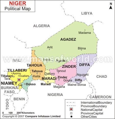 Niger Map and Niger Satellite Images