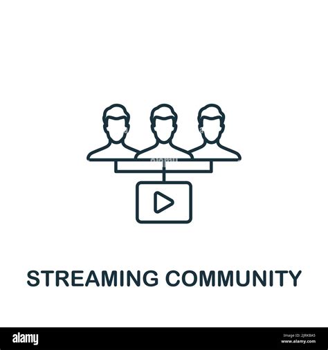 Streaming Community Icon Line Simple Streaming Icon For Templates Web