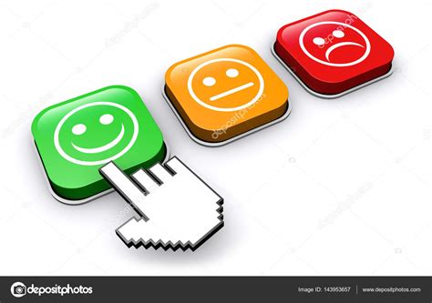 Customer Quality Happy Feedback Button — Stock Photo © NiroDesign #143953657