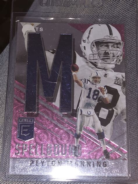 Peyton Manning 2021 PANINI Donruss Elite Spellbound M Pink Parallel