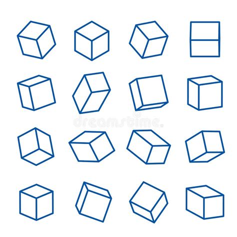 Reeks Fundamentele Geometrische Vormen Zwart Beeld Van Groot Vele