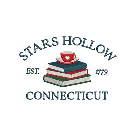 Stars Hollow Connecticut Machine Embroidery Design