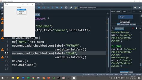 Python TKinter MenuButton Python TKinter Tutorials In Hindi 14 YouTube