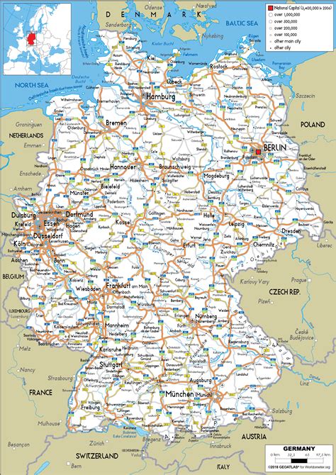 Germany Map (Road) - Worldometer