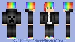 Rainbow Hair Boy Minecraft Skin