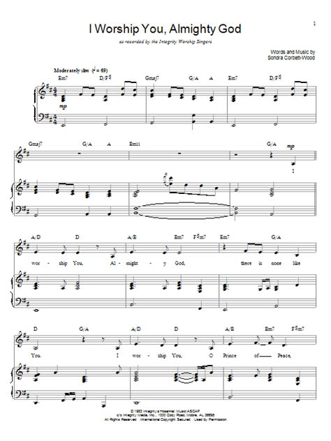 I Worship You, Almighty God | Sheet Music Direct