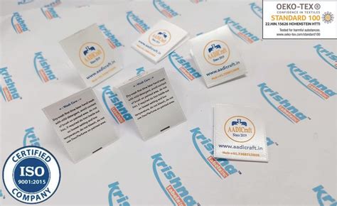 White Satin Label Manufacturers Packaging Type Packet At Rs