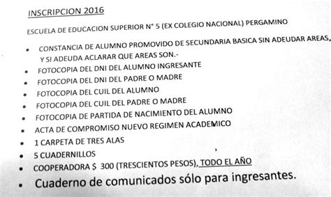 Escuela De Educación Secundaria Nº 5 Preisncripción Inscripción Y Reinscripción