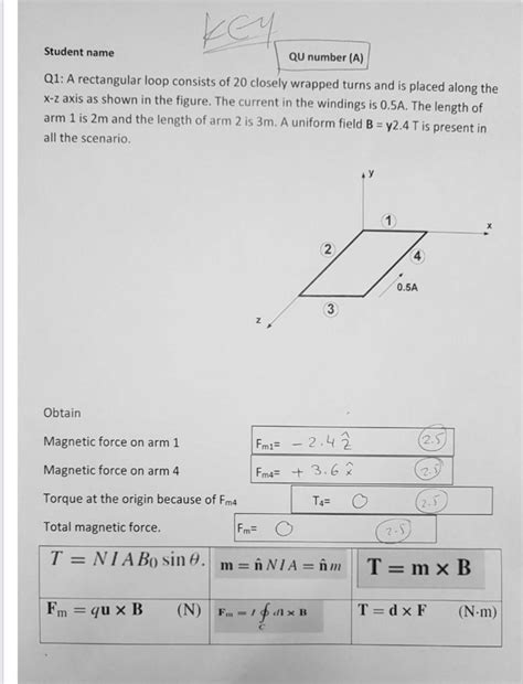 Solved Q1 A Rectangular Loop Consists Of 20 Closely Wrapped Chegg