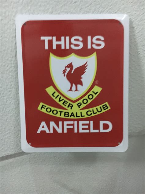 This Is Anfield Sign Liverpool Tin Sign Anfield Road Stadium Etsy