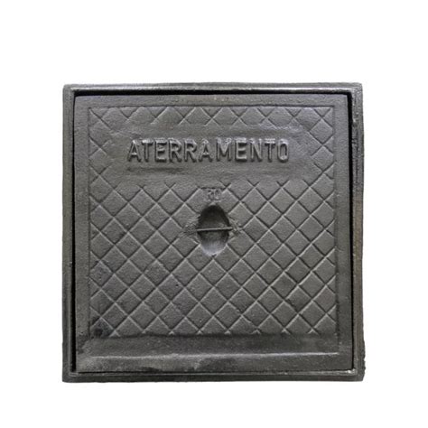 TAMPA DE FERRO ATERRAMENTO 30 X 30CM 300K NBR 10160 2005 Bucco Conexões