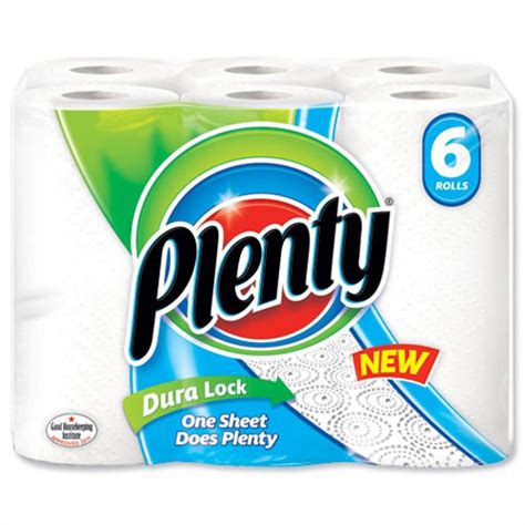 Plenty Kitchen Paper Towels Rolls Ply White Sheets Pack Of Rolls