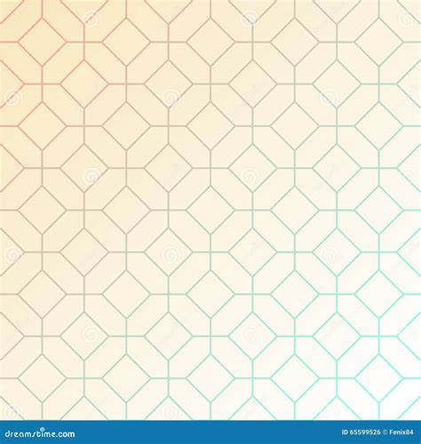 Abstract Light Geometric Pattern Of Intersecting Octagons And Squares