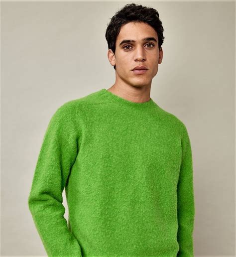 PULL SHETLAND VERT CLAIR Pull Laine Homme Pull Laine Pull