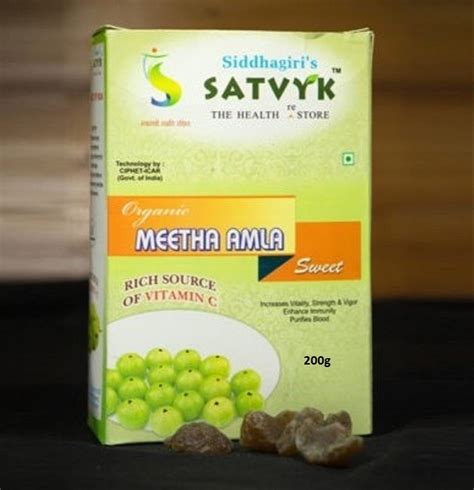 Green Round 200g Satvyk Sweet Amla Candy Packaging Type Box At Rs 99