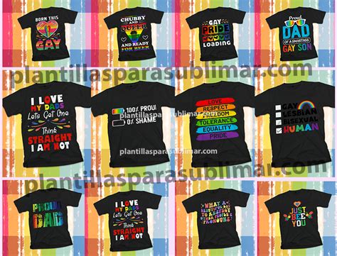 Vectores Plantillas Orgullo Gay Plantillas Para Sublimar