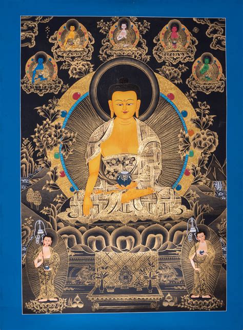 Shakyamuni Buddha Handmade Thangka Painting Tibet House