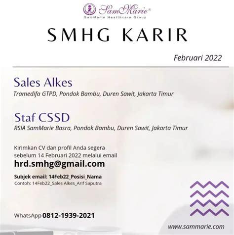 Lowongan Sales Dan Staff CSSD AtmaGo