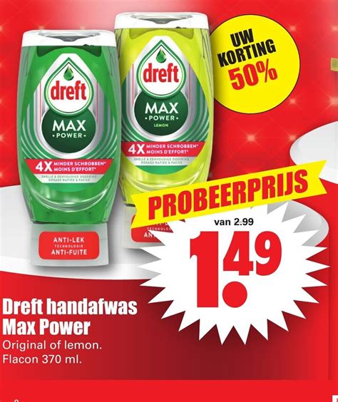 Dreft Handafwas Max Power Flacon Ml Aanbieding Bij Dirk