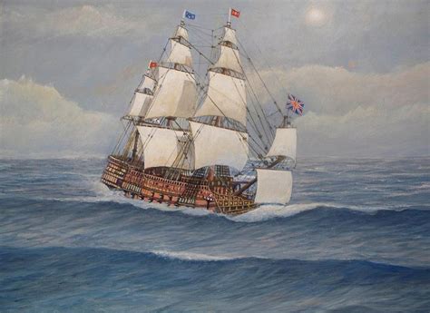 Hms Royal Sovereign Painting By William H RaVell III