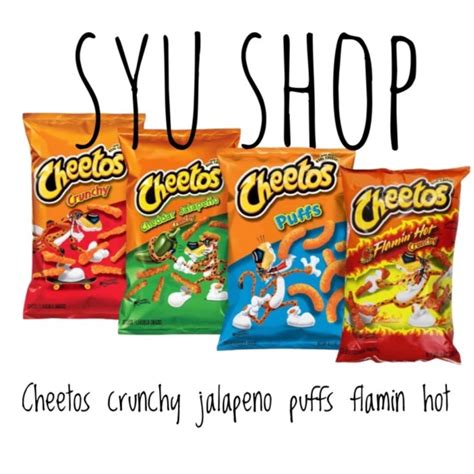 Cheetos Flaming Flamin Hot Jalapeno Crunchy Cheese Puff Puffs Import America Usa Us Shopee