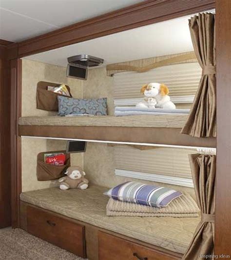 47 Awesome Rv Living Remodel Design Ideas Rv Bunk Beds Camper Bunk Beds Rv Living Remodel