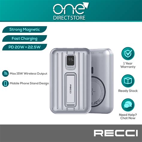 RECCI RPB P23 PD 20W 22 5W Magnetic Wireless Power Bank 10000mAh