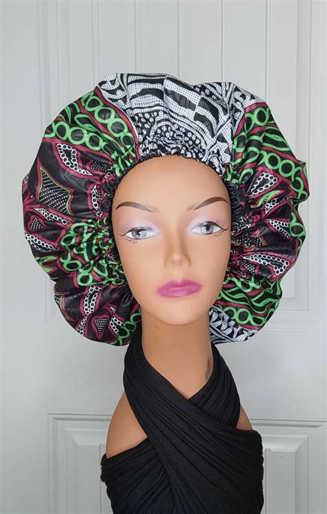 Reversible Satin Lined African Ankara Print Bonnet Satin Hats Etsy