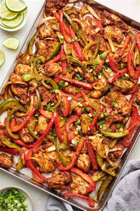 Sheet Pan Chicken Fajitas Grandbaby Cakes