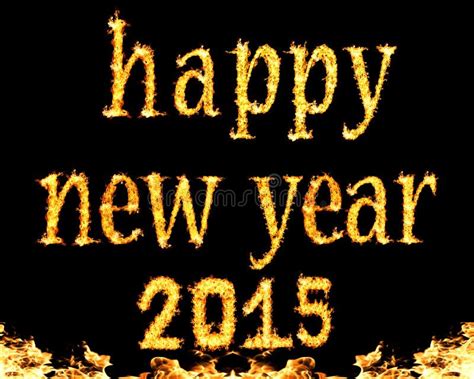 Flames Happy New Year Text Stock Illustration Illustration Of Light