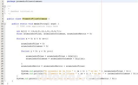 Arrays Java Promedio Filas Columnas De Una Matriz Tutorias Co