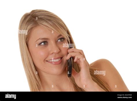 Lovely Girl On Cell Phone Stock Photo Alamy