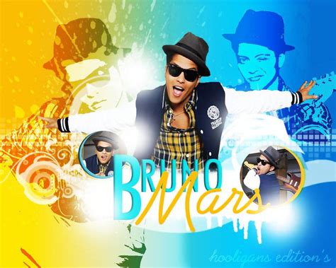 Download Bruno Mars Yellow And Blue Fan Art Wallpaper | Wallpapers.com