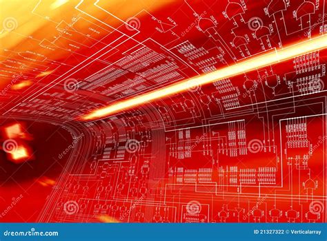 Red Circuit stock illustration. Illustration of code - 21327322