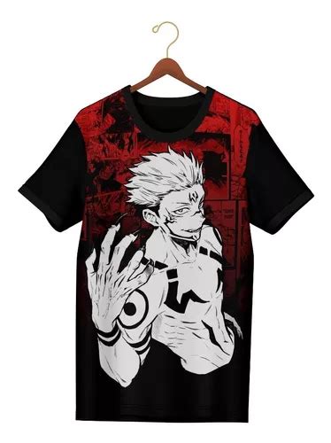 Camisa Camiseta Jujutsu Kaisen Rei Sukuna Red Full Parcelamento