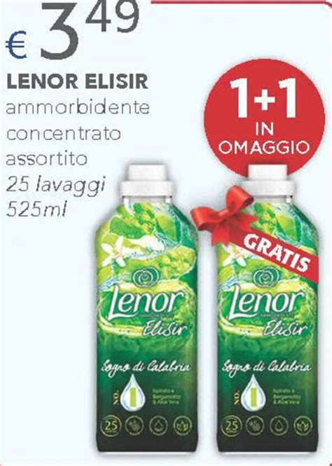 LENOR ELISIR Ammorbidente Concentrato Assortito 525 Ml Offerta Di Acqua