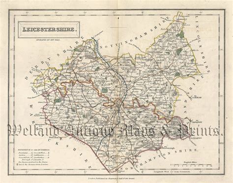 Leicestershire By Sydney Hall To C Welland Antique Maps