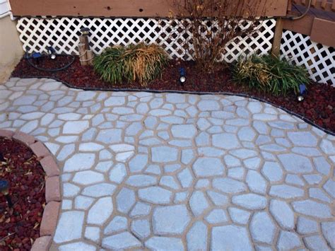 Patio. Landscaping. Stamped. Yard work. Easy. DIY patio. | Stamped ...