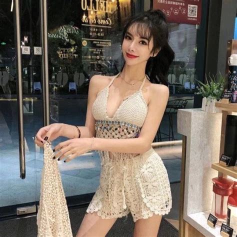 Mua Set Bikini Bộ Bơi Nữ 3 Chi Tiết Đi Biển Có Bán Rời Họa Tiết Ren Thổ