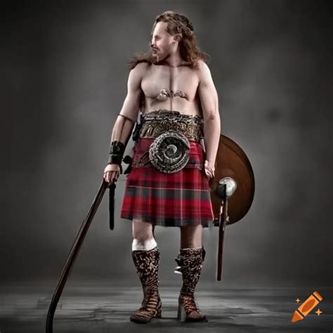 Image Of A Fierce Scottish Warrior On Craiyon