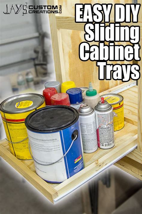 Super EASY DIY Slide Out Cabinet Trays (Free Plan!) | Diy slides, Easy ...