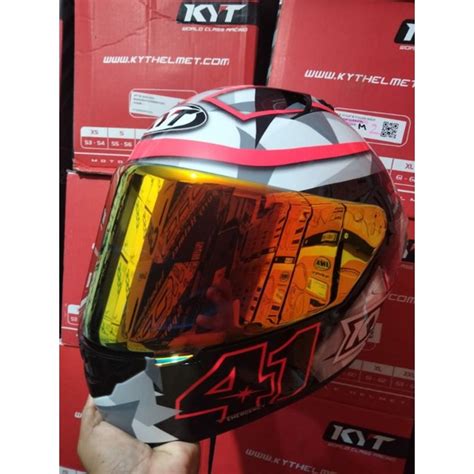 Jual Visor Flat Iridium Red Gold Kyt Nfr Nx Race Nz Race Shopee Indonesia