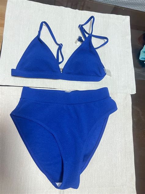 BLUE HIGH WAISTED BIKINI On Carousell