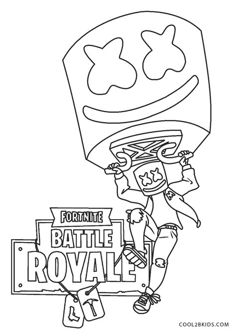 Fortnite Coloring Page Marshmello Fortnite Marshmello Coloring Home