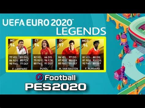 PRÓXIMAS LEYENDAS DE PES 2020 UEFA EURO 2020 no oficial PES 2020