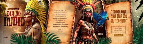 Dia do Dia dos Índios Socia Media PSD Premium