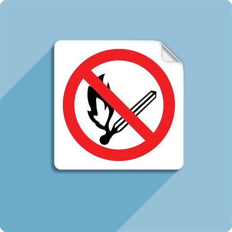 No Naked Flame Symbol Sign Staymarked